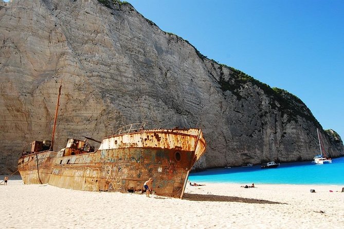 Shipwreck and Blue Caves- 8m Private Boat Tour (up to 11pax) - Pelagaki Beach swim stop: the time to actually relax in the water