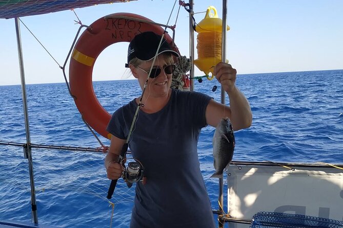 Skevos Fishing Trip Rhodes - Anchor Time: Swimming and Snorkeling in Your Selected Sea Spot