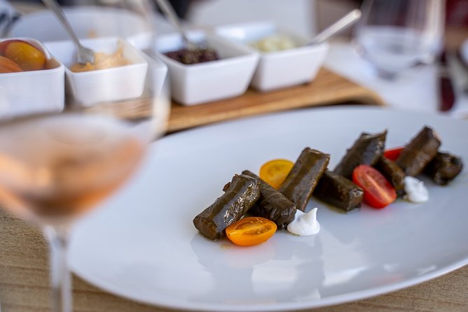 Small-Group Greek Food and Wine Tasting Tour in Santorini - Meze dinner with wine: the real Santorini food moment