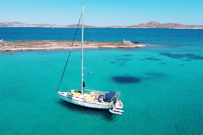 Small group,pass by Delos,swim in Rhenia,snap LVenice, free trans - Rhenia Island Anchor Stop: Swim Time, Lunch, and Included Drinks