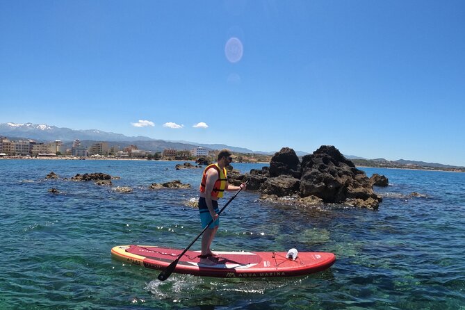 Stand-up Paddleboard Lazareta Experience Chania Crete (tour) - Views Back Over Chania and the White Mountains