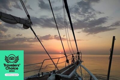 Sunset South Coast Sail Cruise with lunch,drinks, optional transfer - The Super Paradise Beach Swim: Snorkeling Gear Included