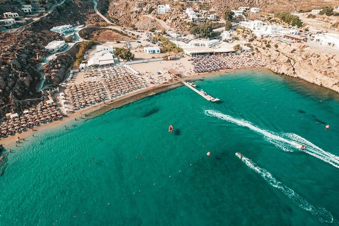 Super Paradise Beach Mykonos Seaside Sunbed (3rd & 4th row) - Sunbed comfort, bathrooms, and service you’ll notice