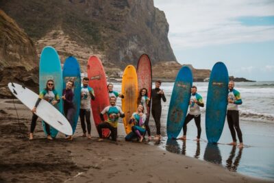 Surf lesson in Madeira - Funchal pickup and the 45-minute transfer to the waves