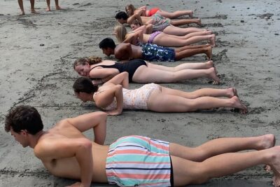 Surf lessons at Manuel Antonio Beach - Where the lesson starts: Restaurante Marlin and Playa Espadilla