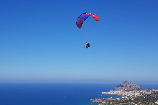 Tandem Paragliding Flight in Cefalù - Landing on the Beach and Getting Your Photos and SD Card