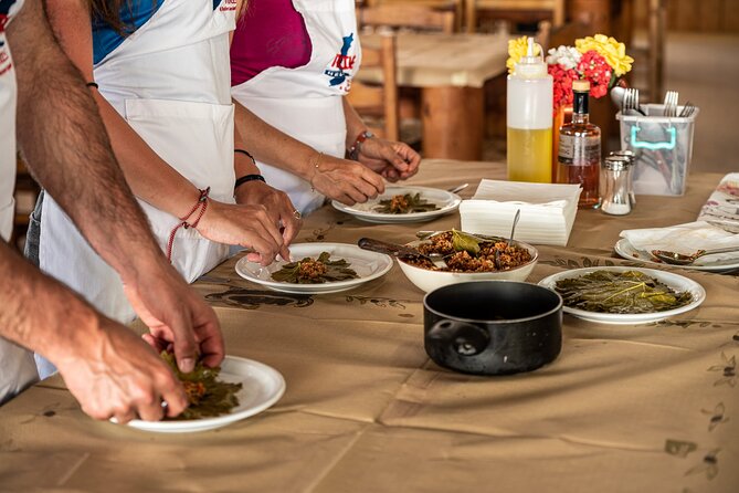 Tasting Rhodes: Cooking Class, Wine Tasting & more in an Authentic Greek village - Lunch that rewards your effort: from starters to goat with chickpeas