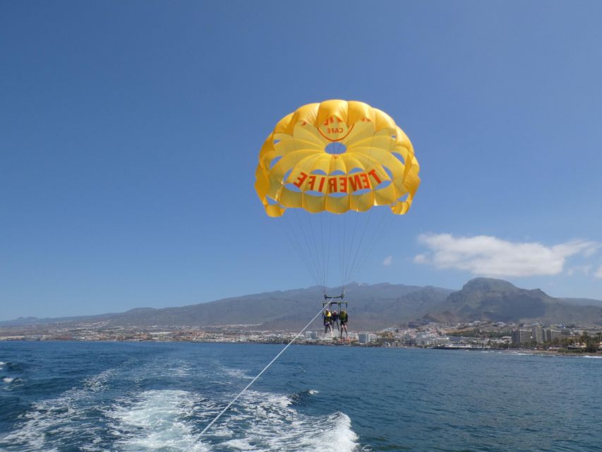 Tenerife Costa Adeje Parasailing - Getting onboard: safety briefing, life jacket, and harness fitting