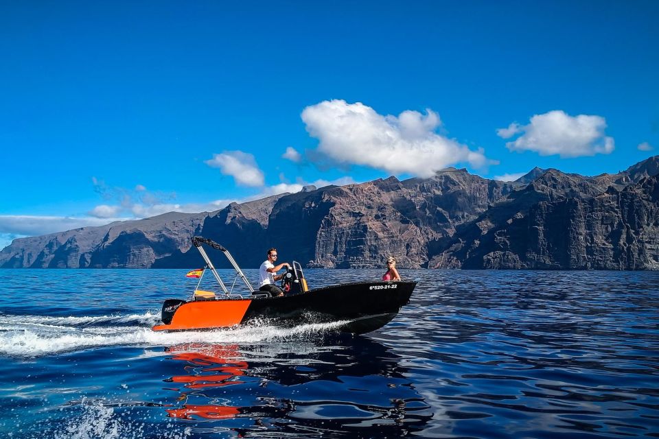 Tenerife: Discover Los Gigantes While Navigating a Boat - Swimming and snorkeling time: the ladder is your best friend
