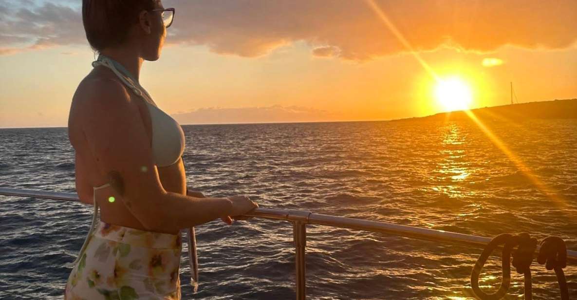 Tenerife: Sunset Catamaran Tour with Transfer, Buff & Drinks - First stop: searching the Atlantic for pilot whales and dolphins