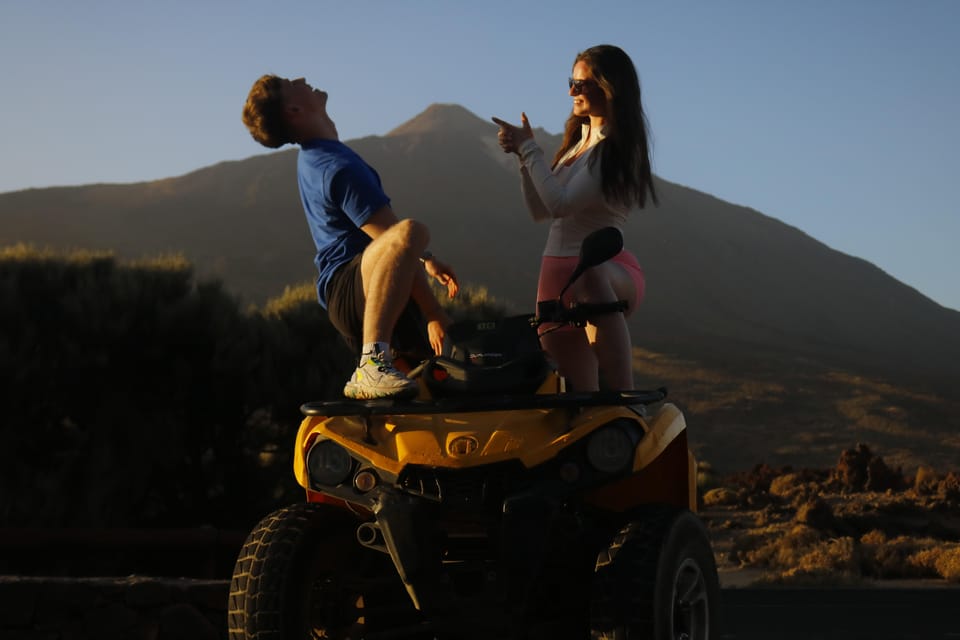 Tenerife: Teide Volcano Sunset Quad Bike Tour with Drinks - Learning the quad: safety gear, instruction, and confidence