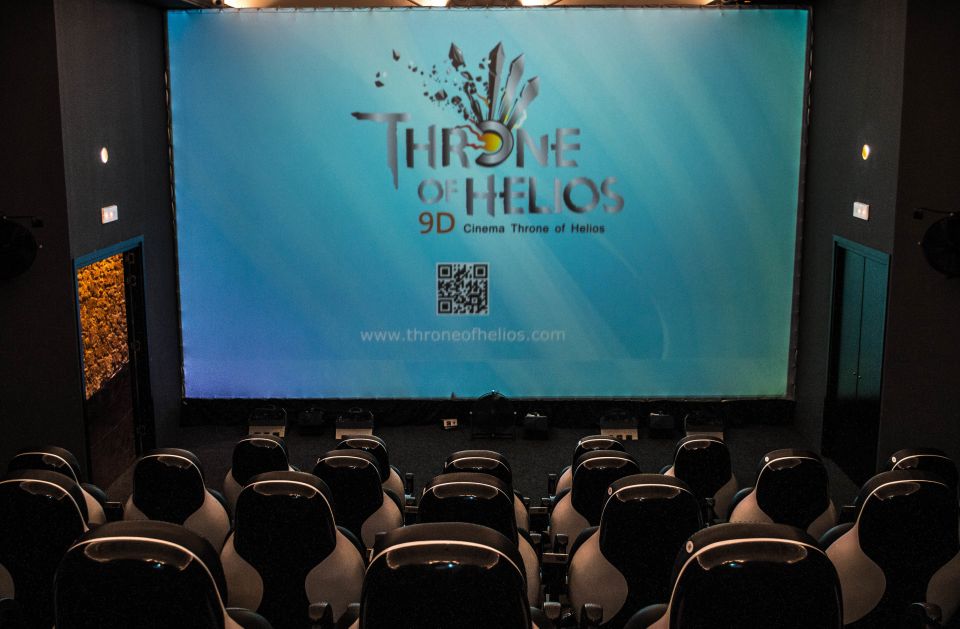 Throne of Helios: The History of Rhodes in 9D Experience - Rules inside the theater: cameras off, pets off, smoke off