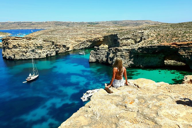 Tour in Malta Boat Charter to Comino and Gozoand Blue Lagoon - Crystal Lagoon: cave-friendly access and a planned snorkeling pause
