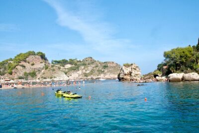 Tour to Baia di Taormina, Isola Bella and Naxos - Taormina Bay Route: Isola Bella and the Grotta Azzurra Caves