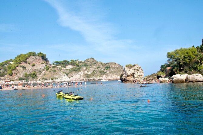 Tour to Baia di Taormina, Isola Bella and Naxos - Taormina Bay Route: Isola Bella and the Grotta Azzurra Caves