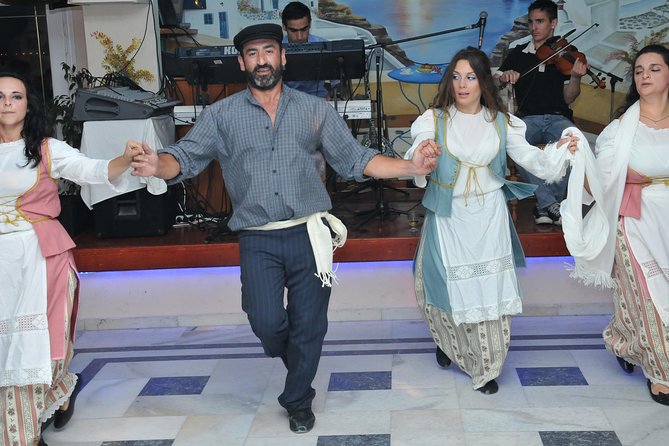 Traditional Greek Night live Music & Dinner Show in Santorini - Getting to Dionysos Street in Kamari Without Headaches