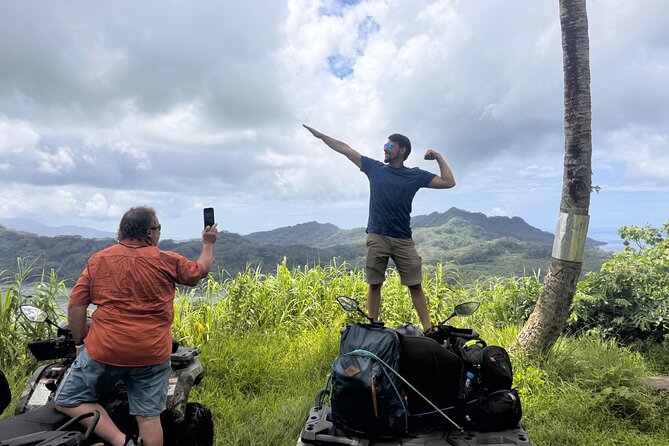 Trip to the heart of Tahaa Safari Mountains in Quad / ATV - Stop 2: Hipu’s Reserved Trail, Fruit Plantations, and Lagoon Views
