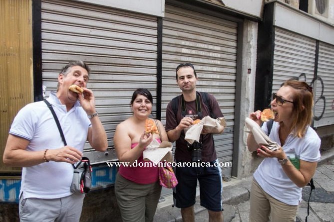 Walking Tour and street food Tour Palermo / History and Food - Ballarò Market tastings: arancini, local pizza, fresh juice, cannoli