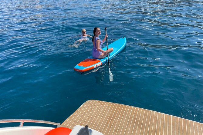 Whales and Dolphins excursion on a Luxury Yacht in Canary Islands - Stop near Los Cristianos cliffs: snorkeling and swimming at anchor