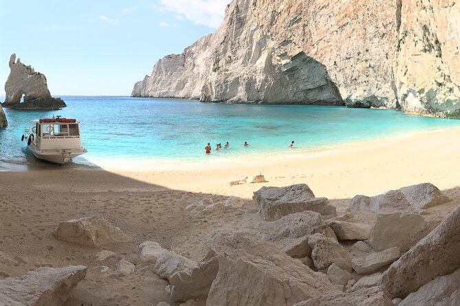 Zakynthos boat tour:Shipwreck& Local blue caves with 3 Swim Stops - Porto Vromi Beach Launch: Easy Start, Real Facilities