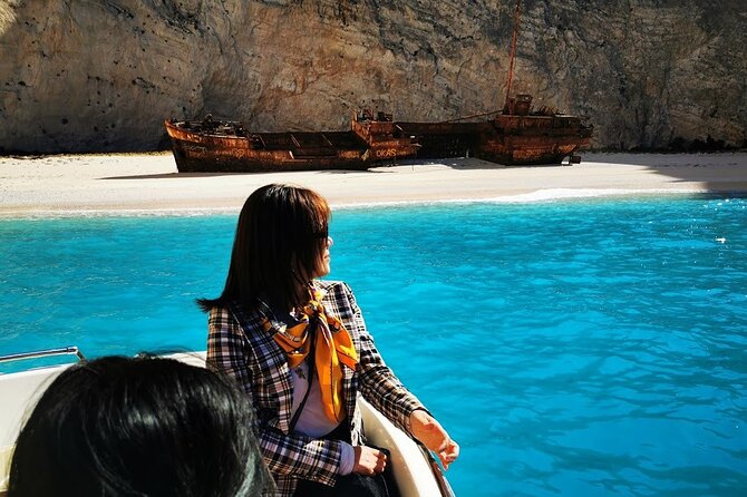Zakynthos Early Morning Small Group Tour Shipwreck & Blue Caves - Shipwreck Beach (Navagio): photos up close, but with limits