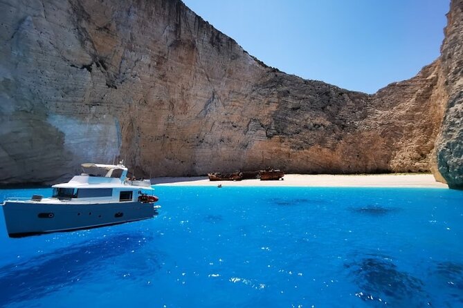 Zakynthos Early Morning Small Group Tour Shipwreck & Blue Caves - The “Poseidon face” photo moment: myth told by the captain’s angles