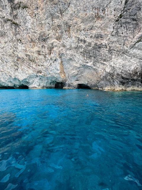 Zakynthos: Glass-Bottom Boat to Navagio, Caves & White Beach - Blue Caves cruise: when the light matters more than you think