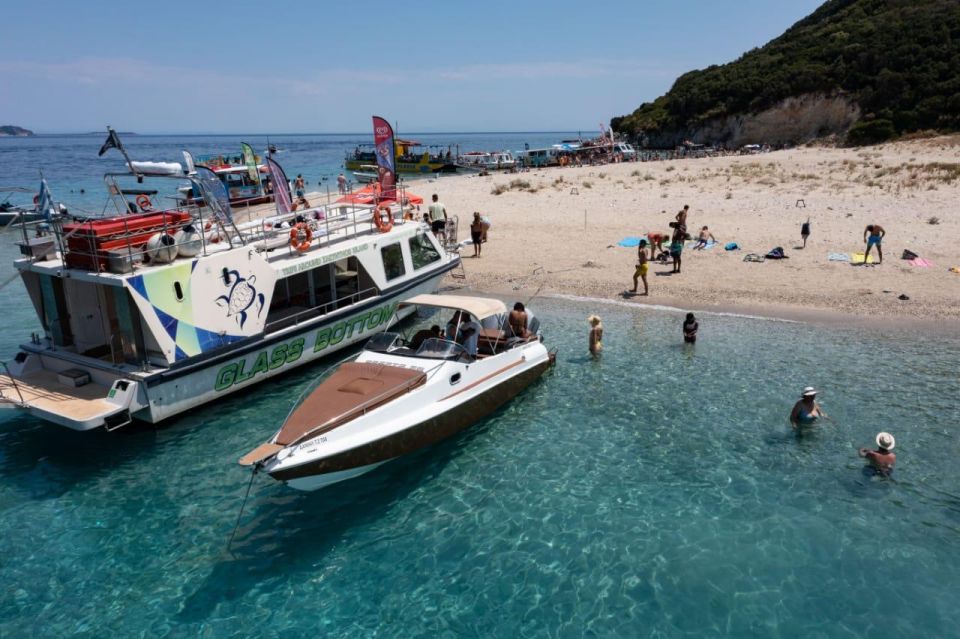 Zakynthos: Turtle Island & Keri Caves Glass-Bottom Boat Tour - Agios Sostis to Marathonisi: how the turtle hunt actually works