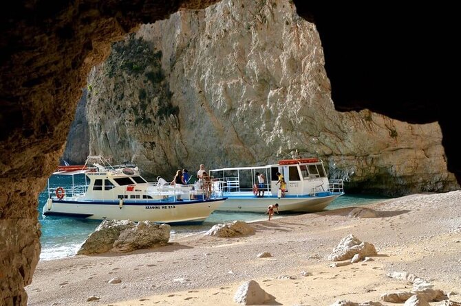 Zakynthos West Coast Tour and Navagio Bay - Sfogio Beach and the White Beach stretch: the longest time at sea