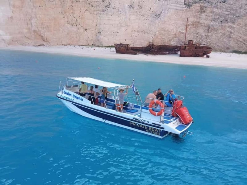 Zakynthos: Xigia, Navagio Shipwreck and Blue Caves Boat Tour - Stop One: Navagio Shipwreck Beach Photo Time